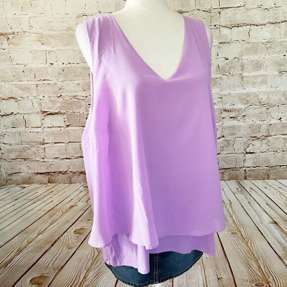 Bar lll sleeveless chiffon knit layered top - Picture 1 of 5